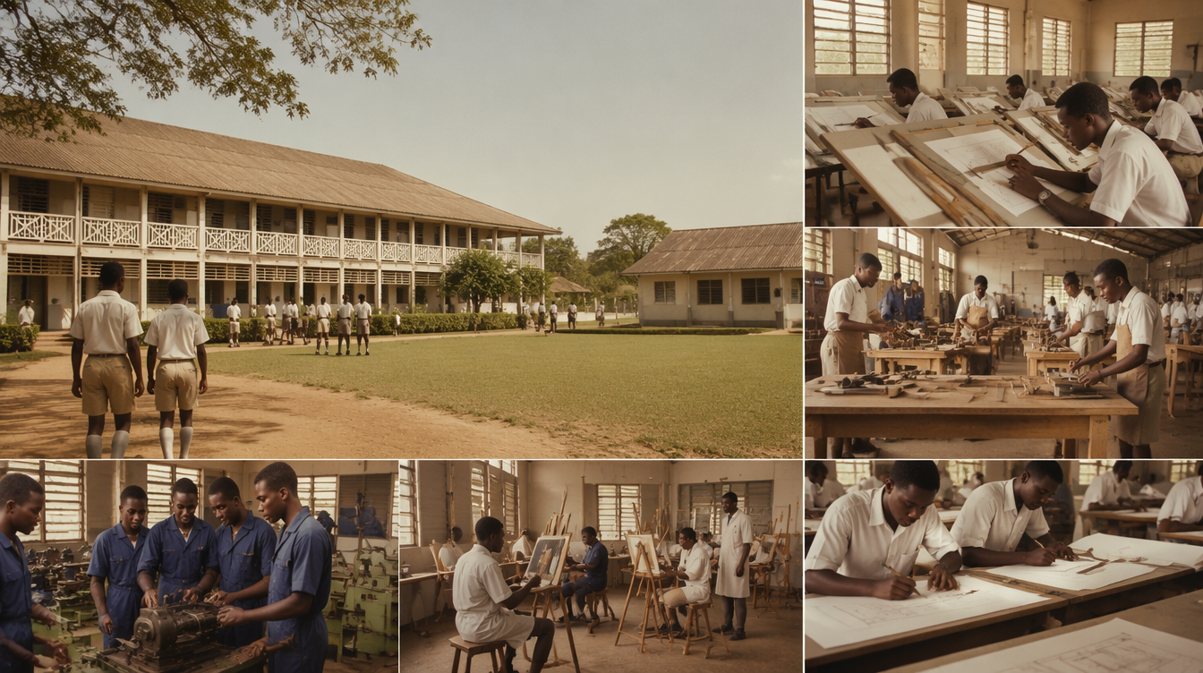 Historic view of the university campus